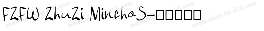 FZFW ZhuZi MinchoS字体转换